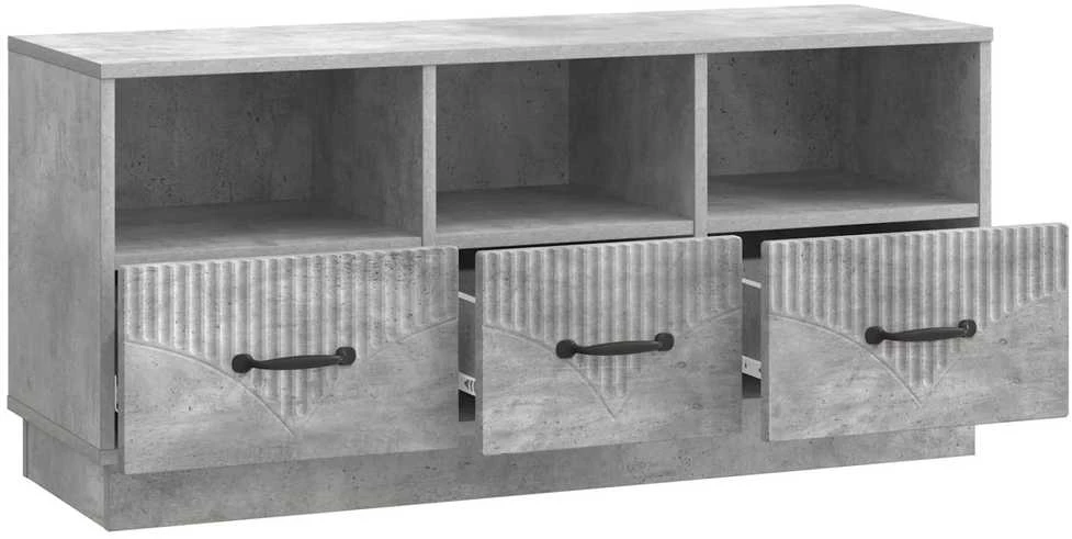 TV staliukas Televizoriaus spintelė Betono pilka 102 x 34,5 x 47 cm