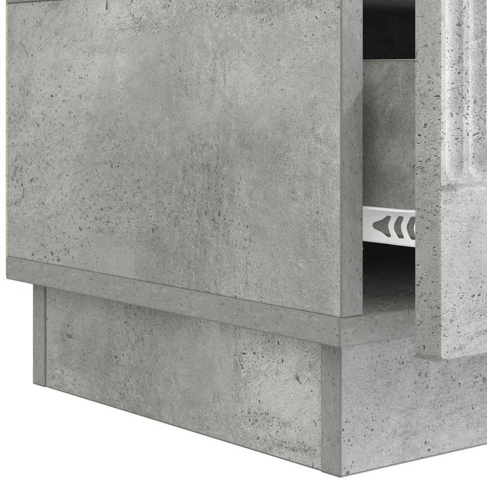 TV staliukas Televizoriaus spintelė Betono pilka 147 x 34,5 x 27 cm
