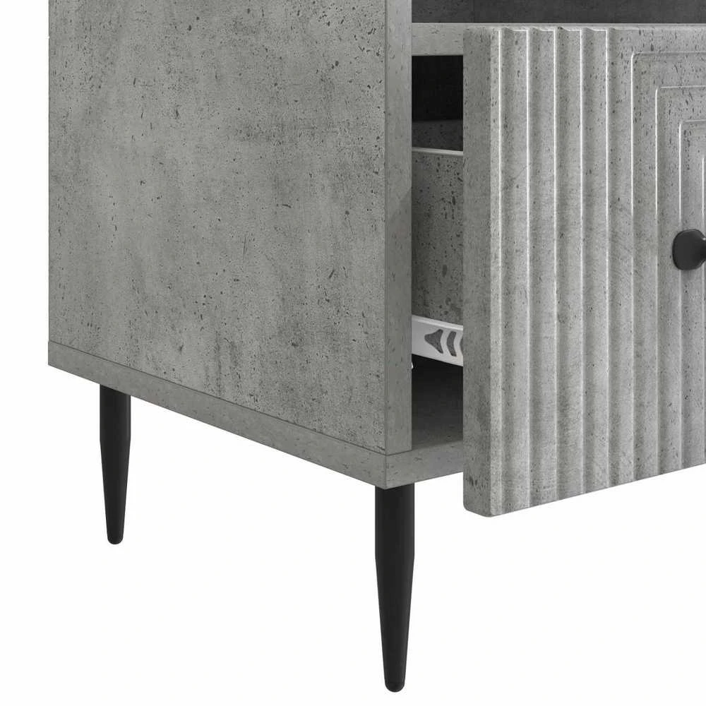 TV staliukas Televizoriaus spintelė Betono pilka 102 x 34,5 x 50 cm