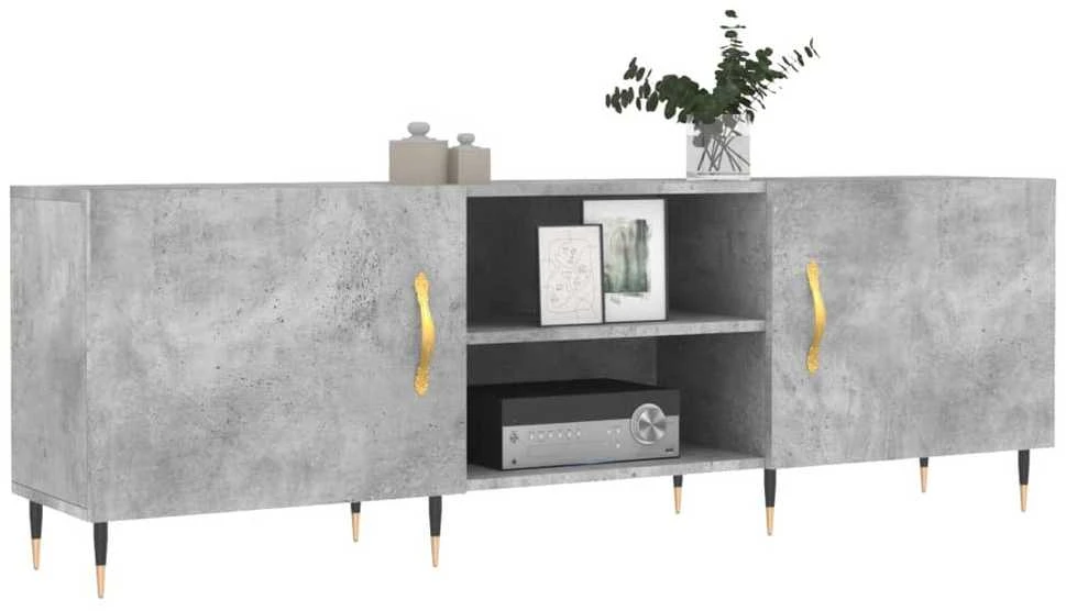 TV staliukas Televizoriaus spintelė, betono pilka, 150x30x50cm, mediena