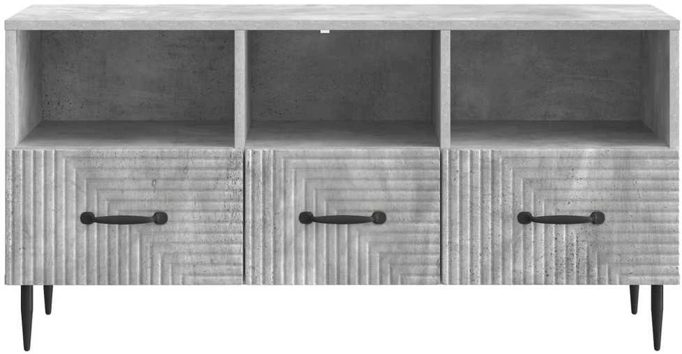 TV staliukas Televizoriaus spintelė Betono pilka 102 x 34,5 x 50 cm
