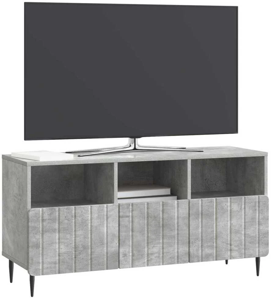 TV staliukas Televizoriaus spintelė Betono pilka 102 x 34,5 x 50 cm