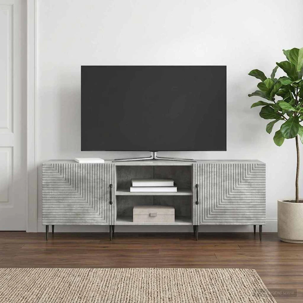 TV staliukas Televizoriaus spintelė 150 x 31 x 50 cm Betono pilka