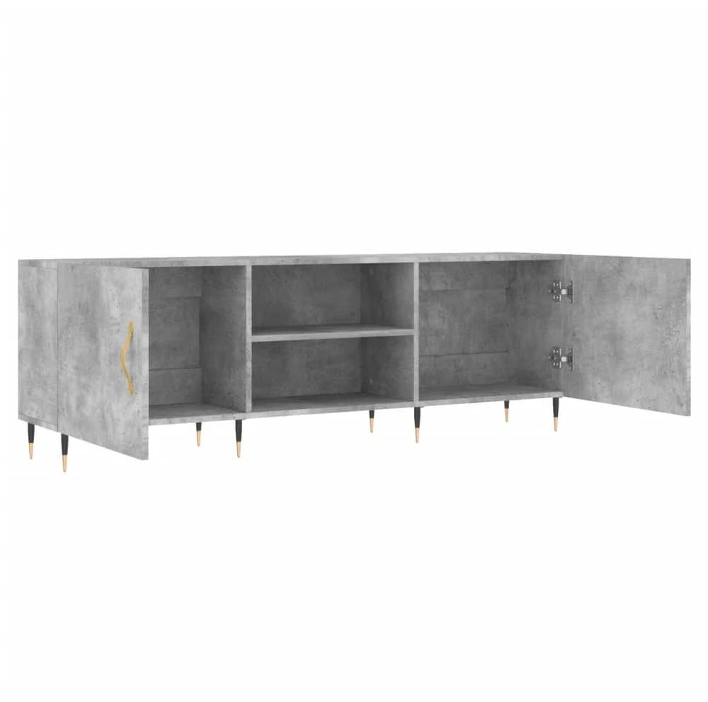 TV staliukas Televizoriaus spintelė, betono pilka, 150x30x50cm, mediena