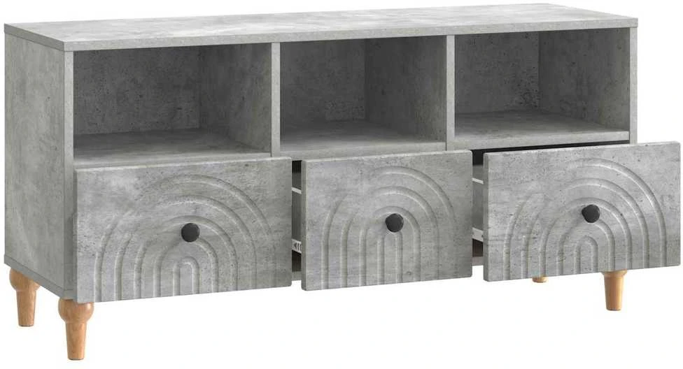 TV staliukas Televizoriaus spintelė 102 x 34,5 x 50 cm Betono Pilka