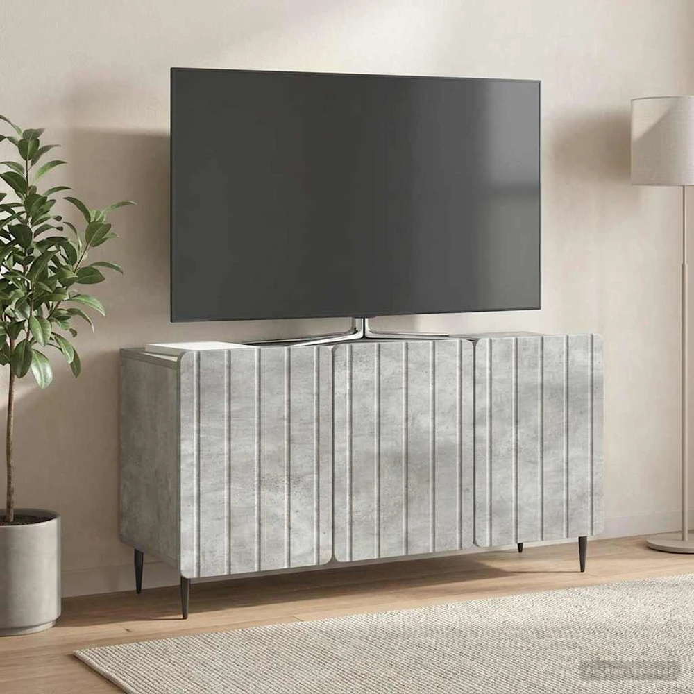 TV staliukas Televizoriaus spintelė 99 x 34,5 x 52 cm Betono pilka