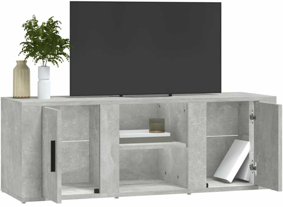 TV staliukas Televizoriaus spintelė, betono pilka, 100x31,5x35cm, mediena