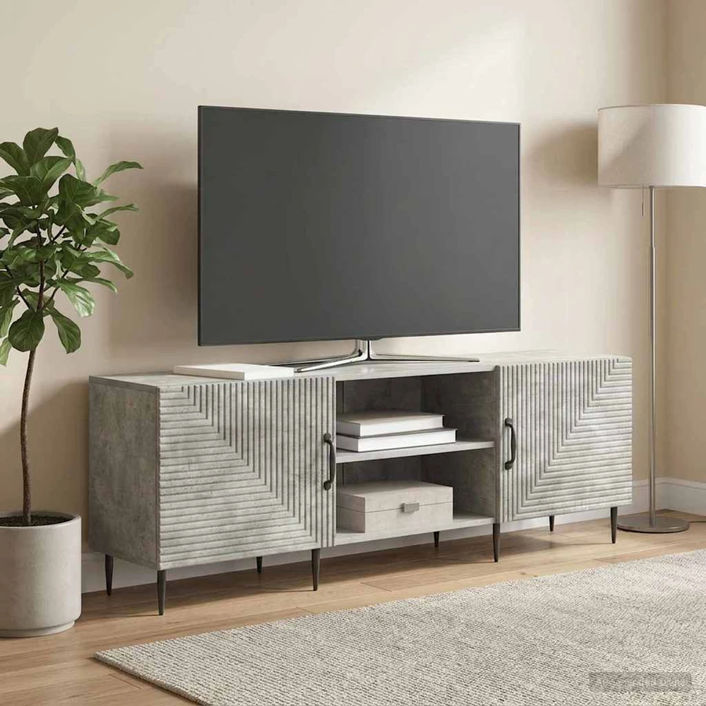 TV staliukas Televizoriaus spintelė 150 x 31 x 50 cm Betono pilka