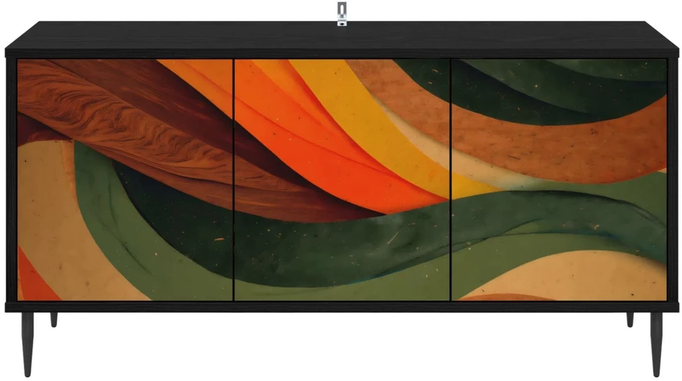 TV staliukas Televizoriaus spintelė BONN 102 x 33 x 51 cm Juodojo ąžuolo
