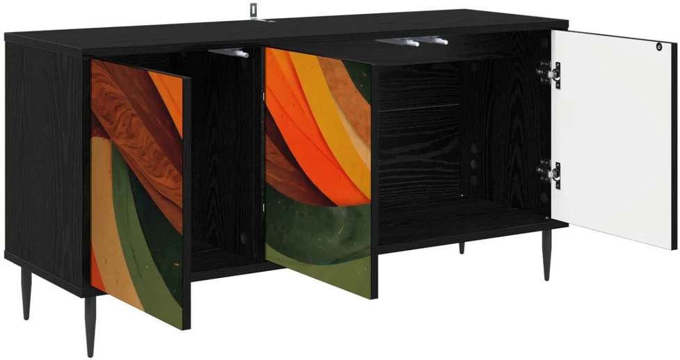 TV staliukas Televizoriaus spintelė BONN 102 x 33 x 51 cm Juodojo ąžuolo