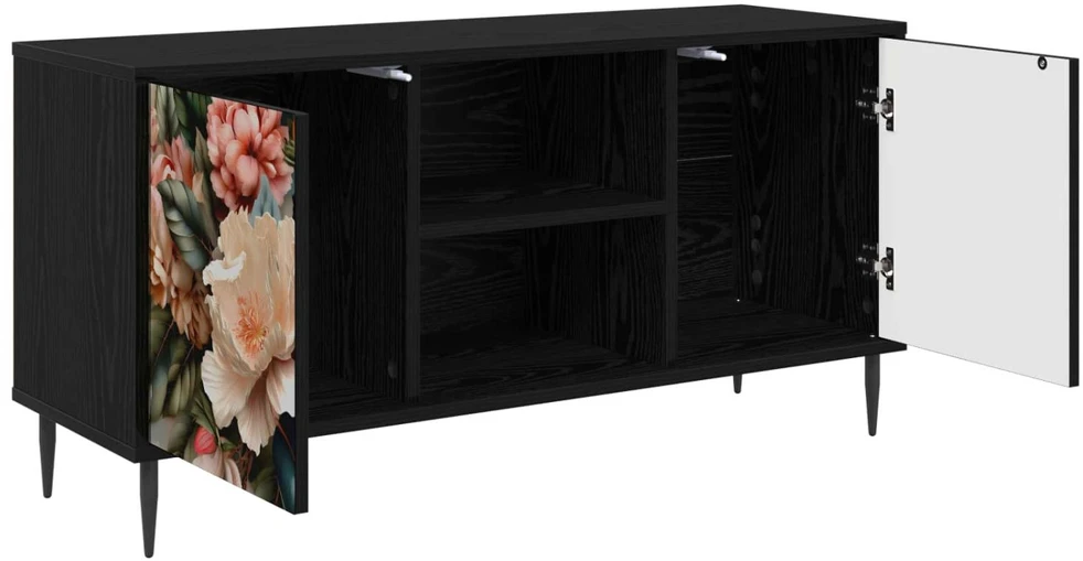 TV staliukas Televizoriaus spintelė BORNE 102 x 33 x 51 cm Juodojo ąžuolo
