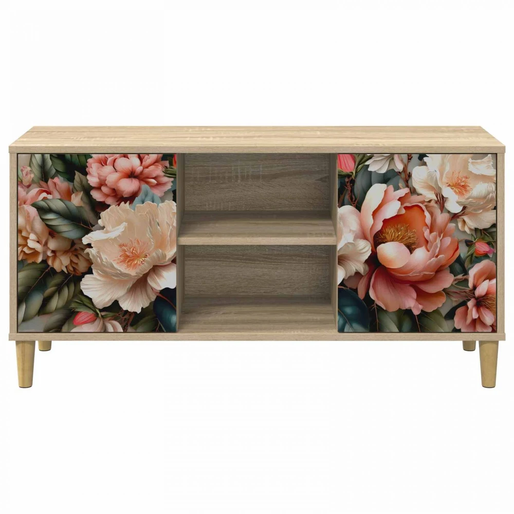 TV staliukas Televizoriaus spintelė BORNE 102 x 33 x 50 cm Sonoma ąžuolo
