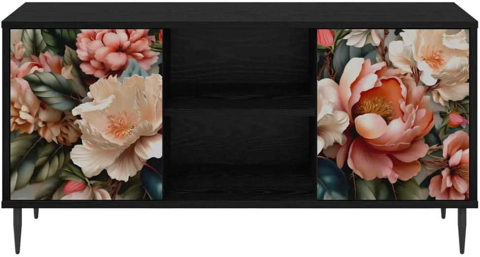 TV staliukas Televizoriaus spintelė BORNE 102 x 33 x 51 cm Juodojo ąžuolo