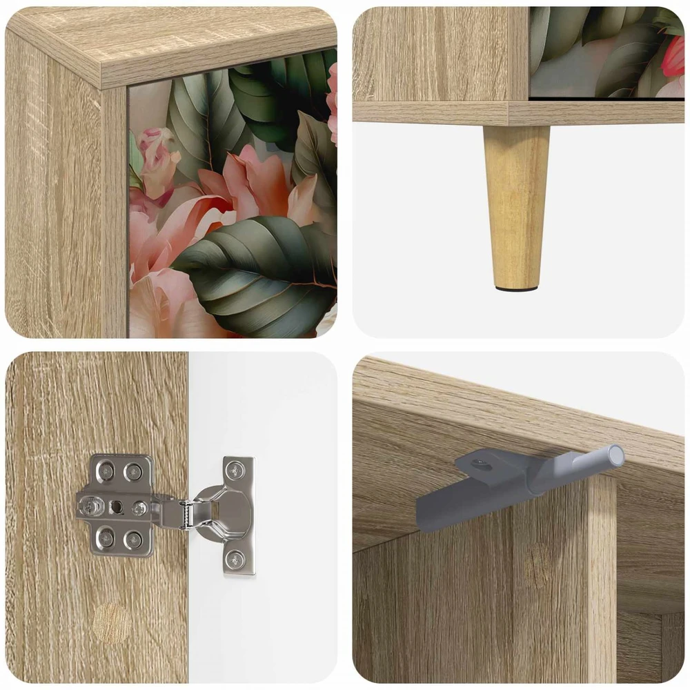 TV staliukas Televizoriaus spintelė BORNE 102 x 33 x 50 cm Sonoma ąžuolo