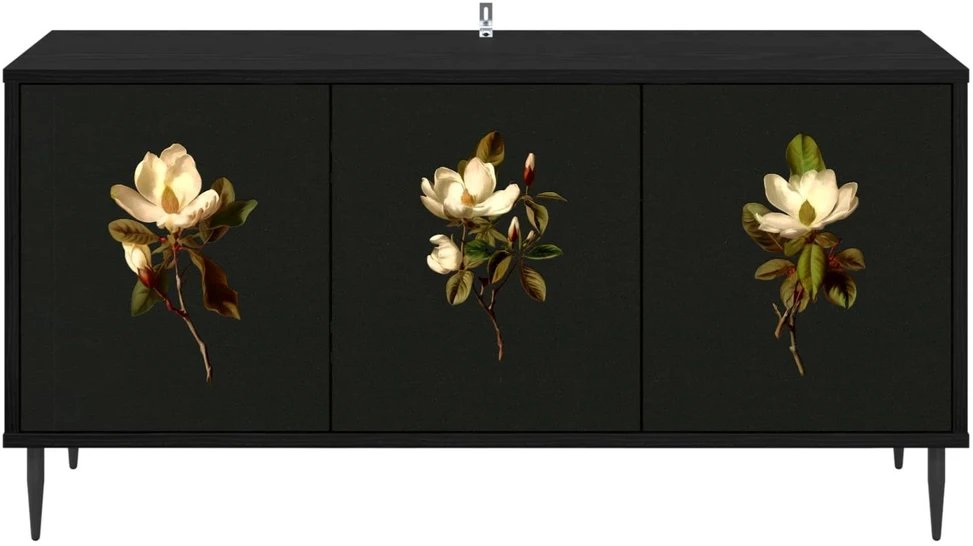 TV staliukas Televizoriaus spintelė BREMEN 102 x 33 x 51 cm Juodojo ąžuolo