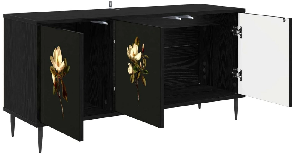 TV staliukas Televizoriaus spintelė BREMEN 102 x 33 x 51 cm Juodojo ąžuolo