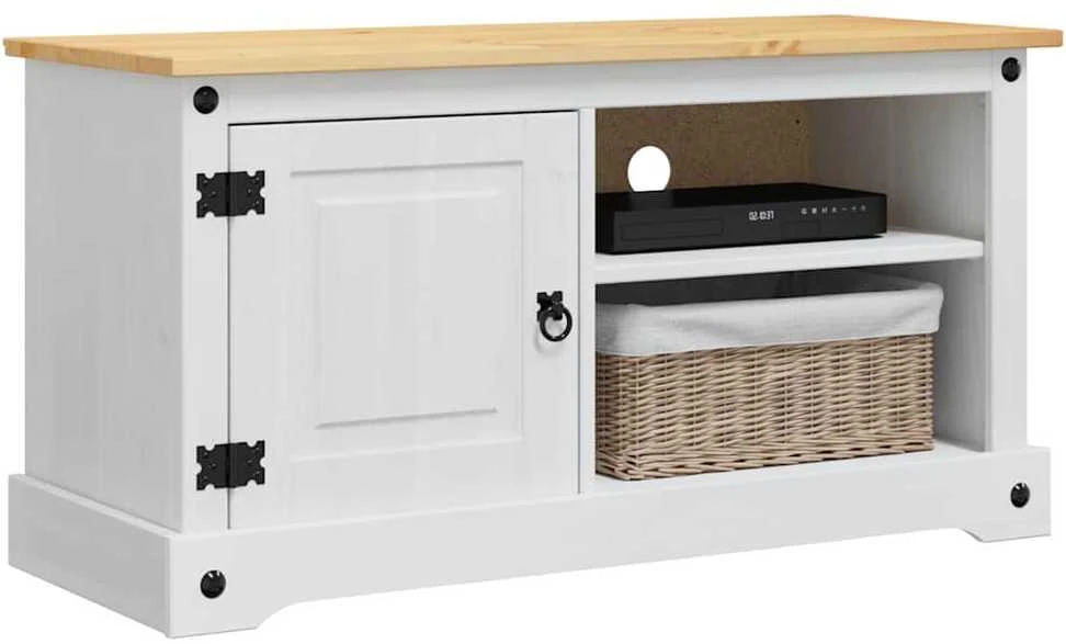 TV staliukas Televizoriaus spintelė CORONA 100 x 40 x 52 cm Balta