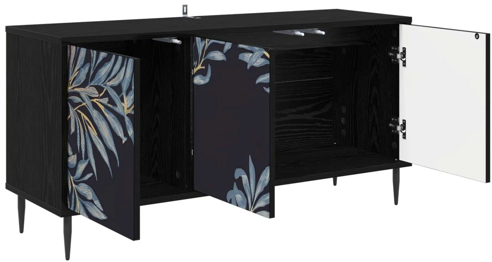 TV staliukas Televizoriaus spintelė DOKKUM 102 x 33 x 51 cm Juodojo ąžuolo