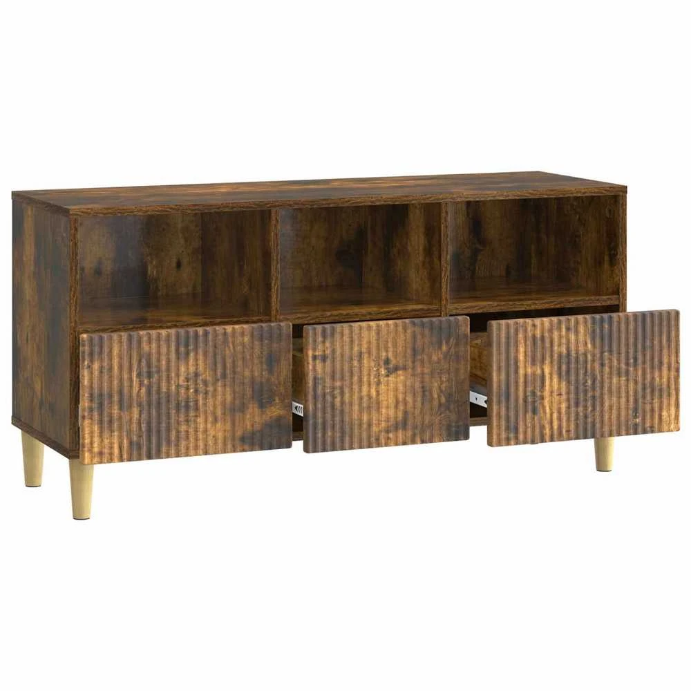 TV staliukas Televizoriaus spintelė 102 x 34,5 x 50 cm Dūminio ąžuolo
