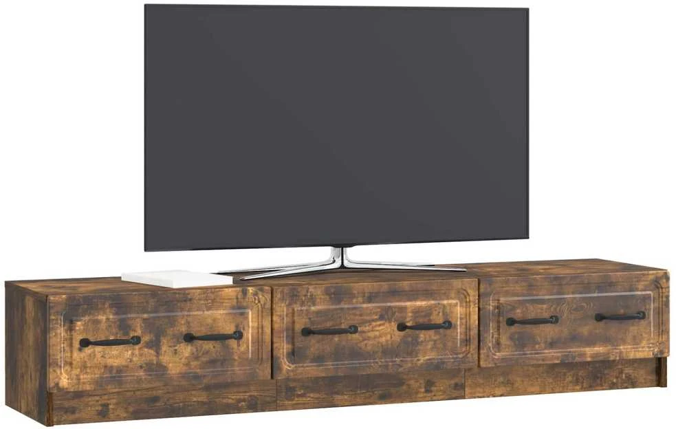 TV staliukas Televizoriaus spintelė 147 x 34,5 x 27 cm Dūminio ąžuolo