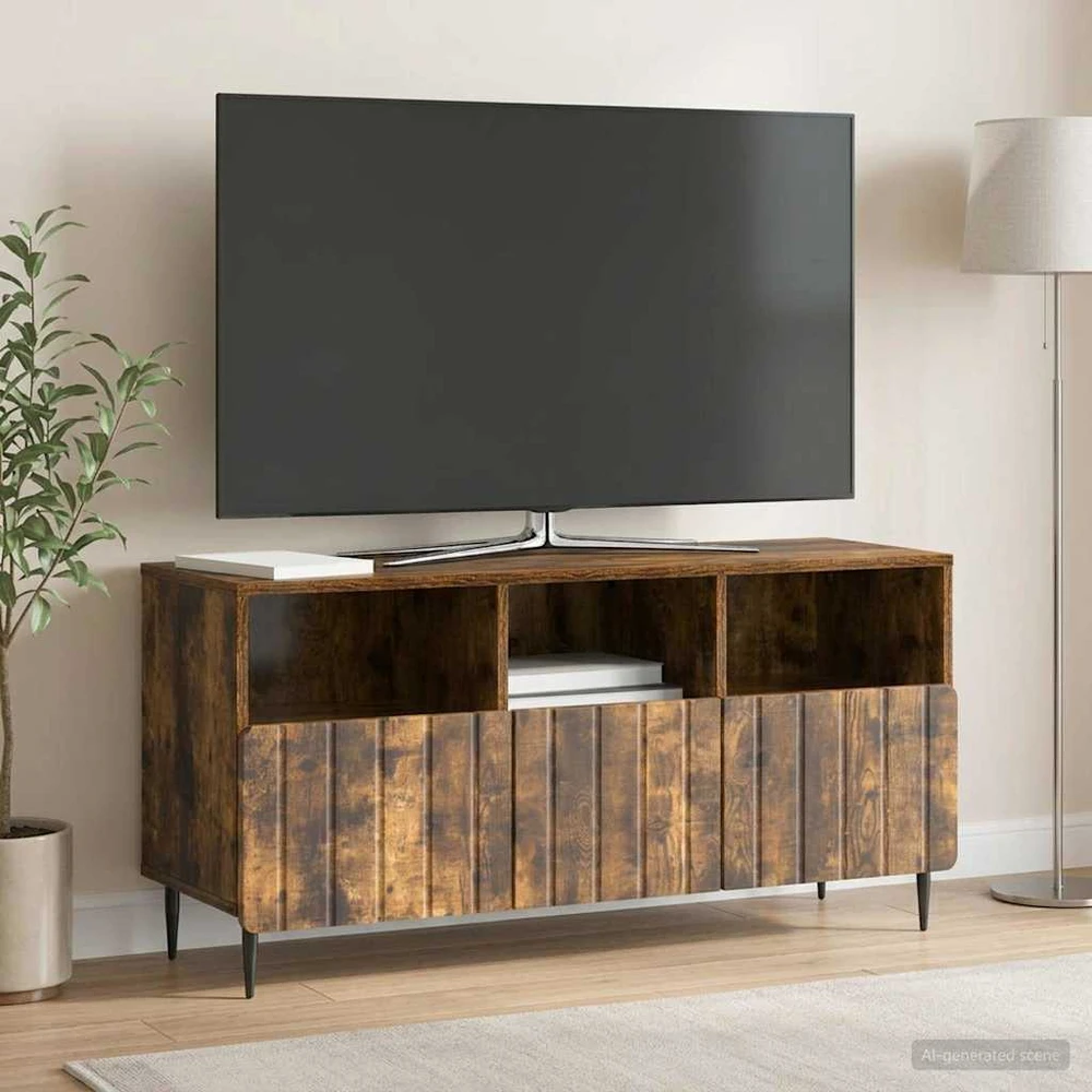 TV staliukas Televizoriaus spintelė Dūminio ąžuolo 102 x 34,5 x 50 cm