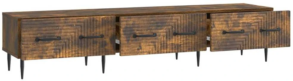TV staliukas Televizoriaus spintelė Dūminio ąžuolo 147 x 34,5 x 30 cm