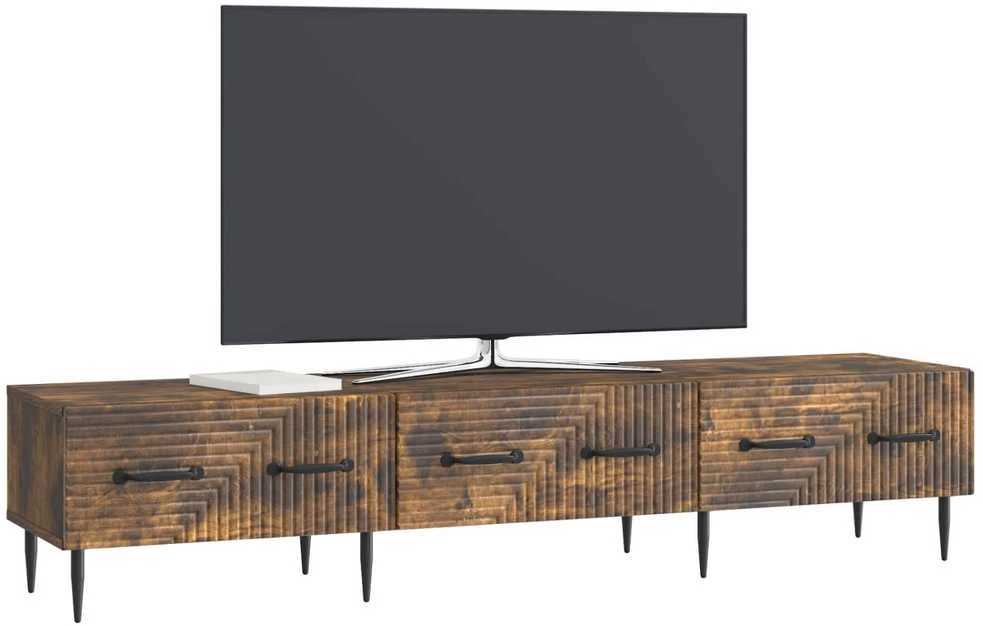 TV staliukas Televizoriaus spintelė Dūminio ąžuolo 147 x 34,5 x 30 cm