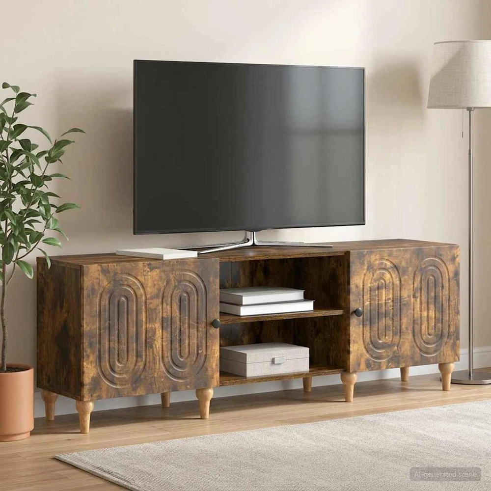 TV staliukas Televizoriaus spintelė 150 x 31 x 50 cm Dūminio ąžuolo