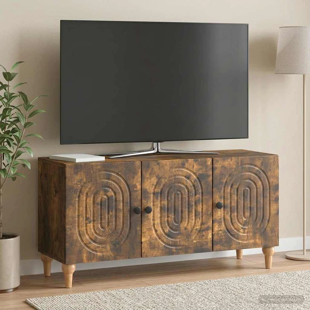 TV staliukas Televizoriaus spintelė 99 x 34,5 x 50 cm Dūminio ąžuolo