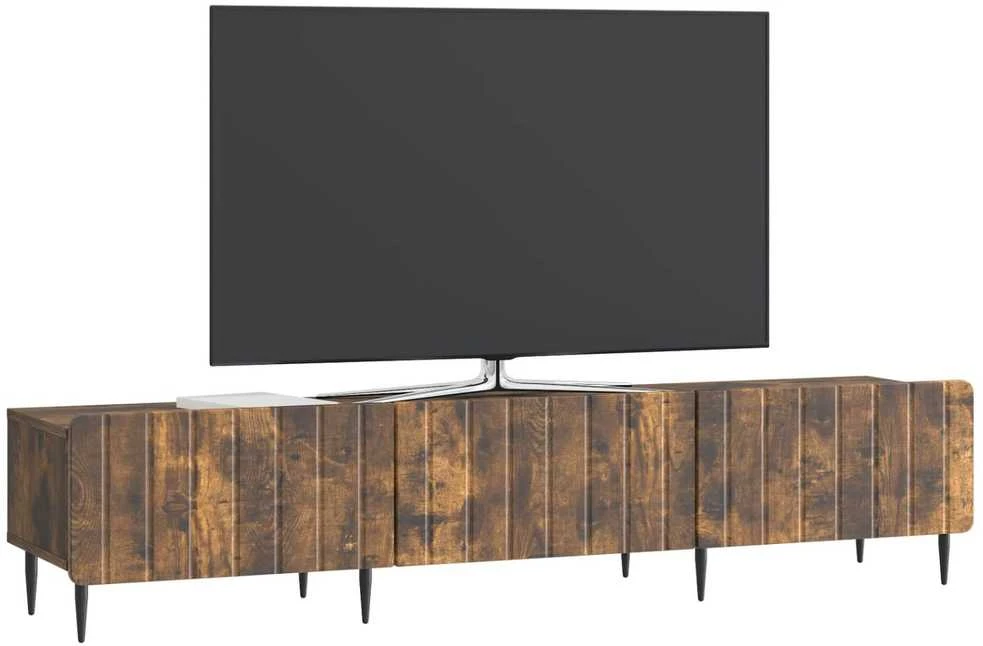 TV staliukas Televizoriaus spintelė Dūminio ąžuolo 147 x 34,5 x 32 cm