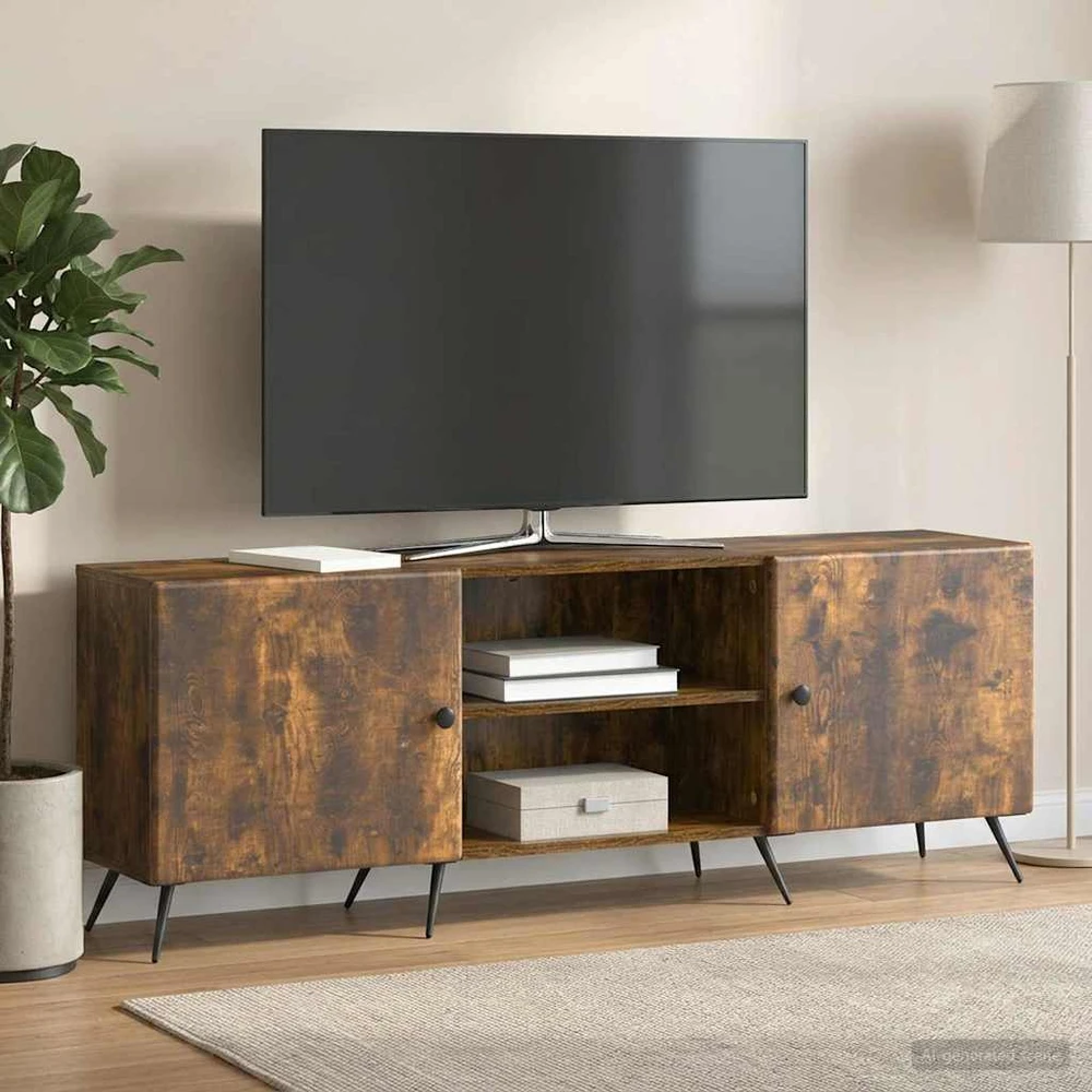 TV staliukas Televizoriaus spintelė 150 x 31 x 50 cm Dūminio ąžuolo