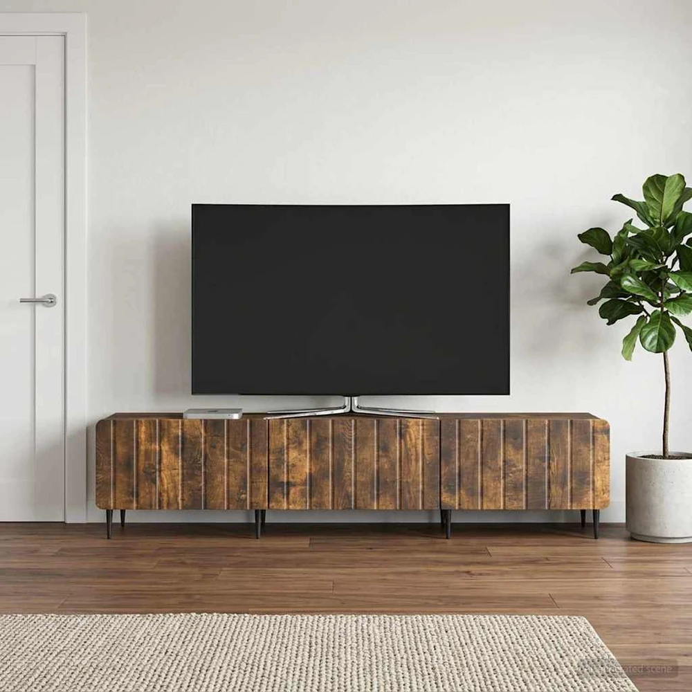TV staliukas Televizoriaus spintelė Dūminio ąžuolo 147 x 34,5 x 32 cm