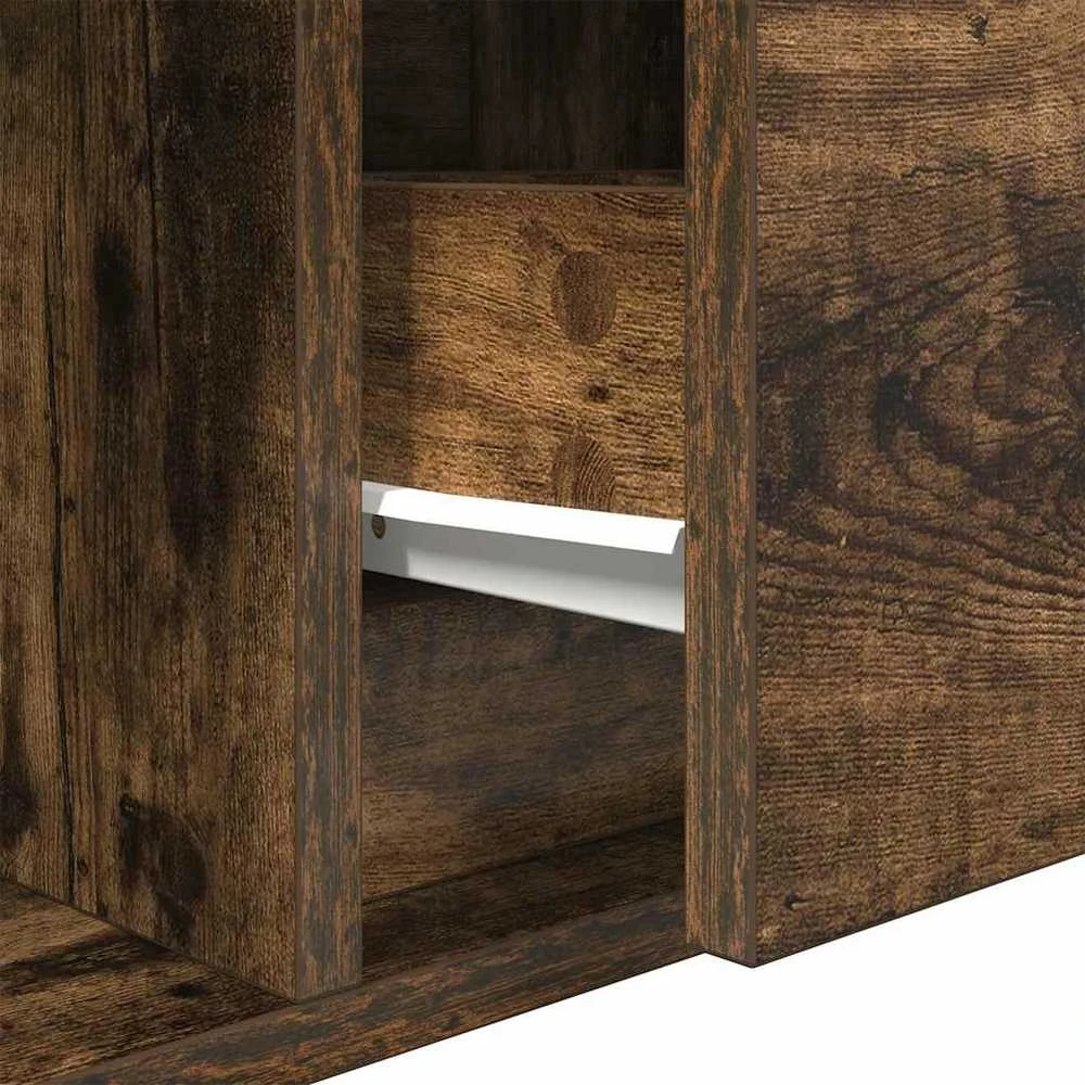 TV staliukas Televizoriaus spintelė, dūminio ąžuolo, 80x31x25,5 cm, mediena