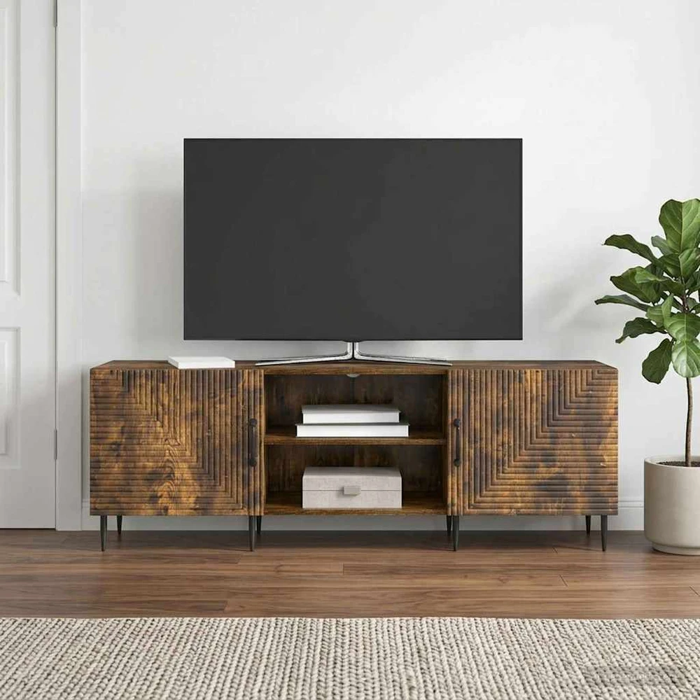 TV staliukas Televizoriaus spintelė 150 x 31 x 50 cm Dūminio ąžuolo