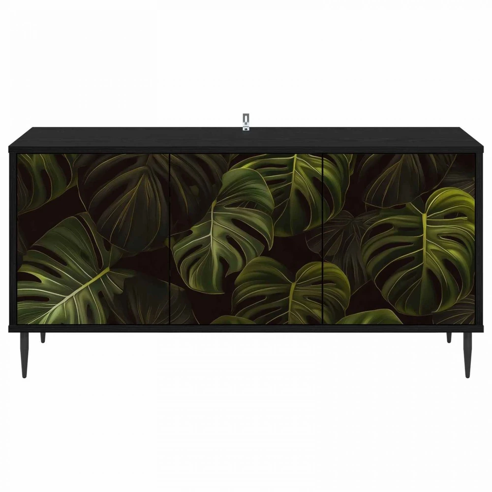 TV staliukas Televizoriaus spintelė ELBURG 102 x 33 x 51 cm Juodojo ąžuolo