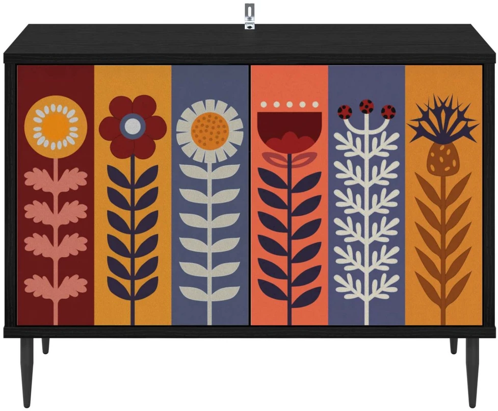 TV staliukas Televizoriaus spintelė ESSEN 69 x 33 x 50,5 cm Juodojo ąžuolo