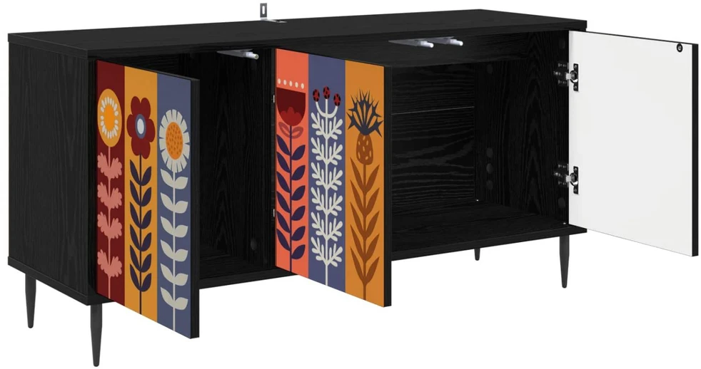 TV staliukas Televizoriaus spintelė ESSEN 102 x 33 x 51 cm Juodojo ąžuolo