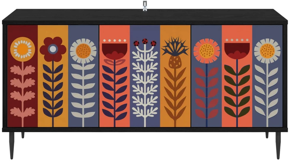 TV staliukas Televizoriaus spintelė ESSEN 102 x 33 x 51 cm Juodojo ąžuolo