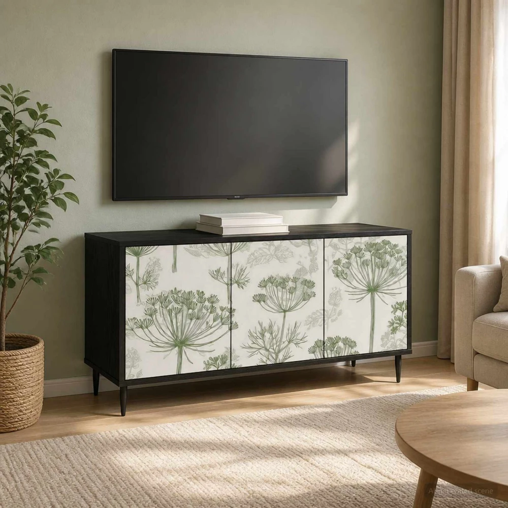 TV staliukas Televizoriaus spintelė GOTHA 102 x 33 x 51 cm Juodojo ąžuolo