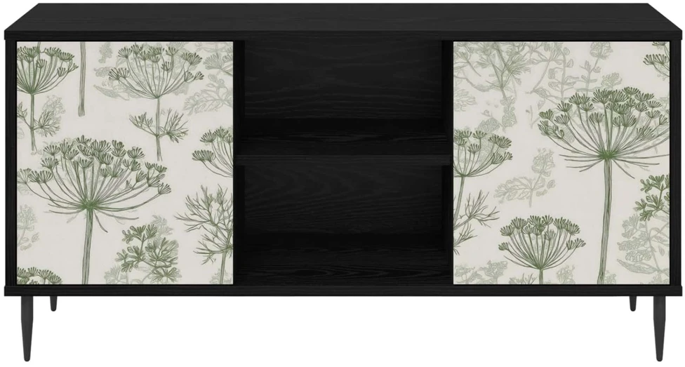 TV staliukas Televizoriaus spintelė GOTHA 102 x 33 x 51 cm Juodojo ąžuolo