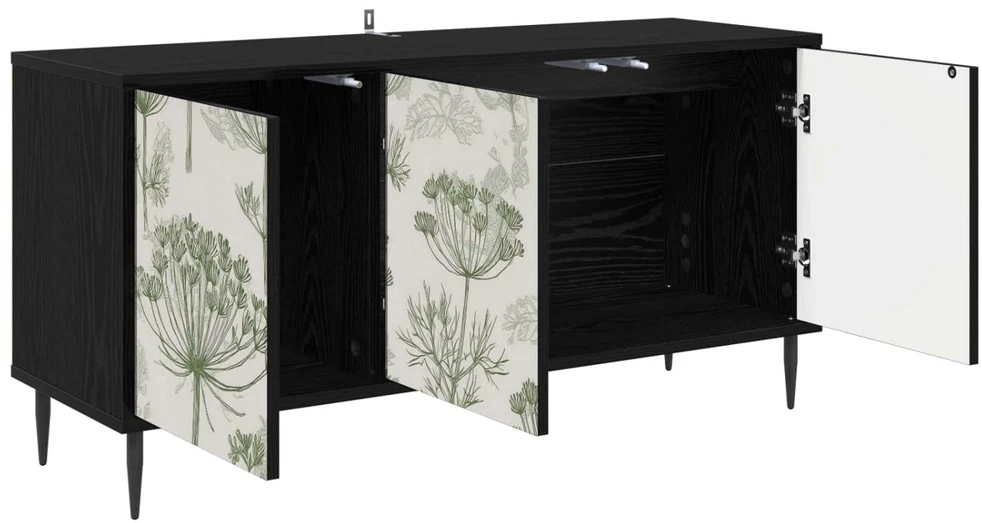 TV staliukas Televizoriaus spintelė GOTHA 102 x 33 x 51 cm Juodojo ąžuolo