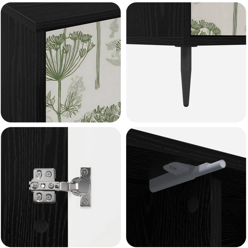 TV staliukas Televizoriaus spintelė GOTHA 102 x 33 x 51 cm Juodojo ąžuolo