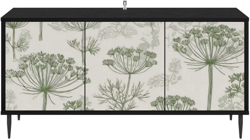 TV staliukas Televizoriaus spintelė GOTHA 102 x 33 x 51 cm Juodojo ąžuolo