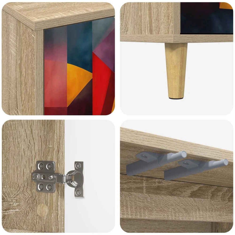 TV staliukas Televizoriaus spintelė HEESCH 69 x 33 x 50 cm Sonoma ąžuolo