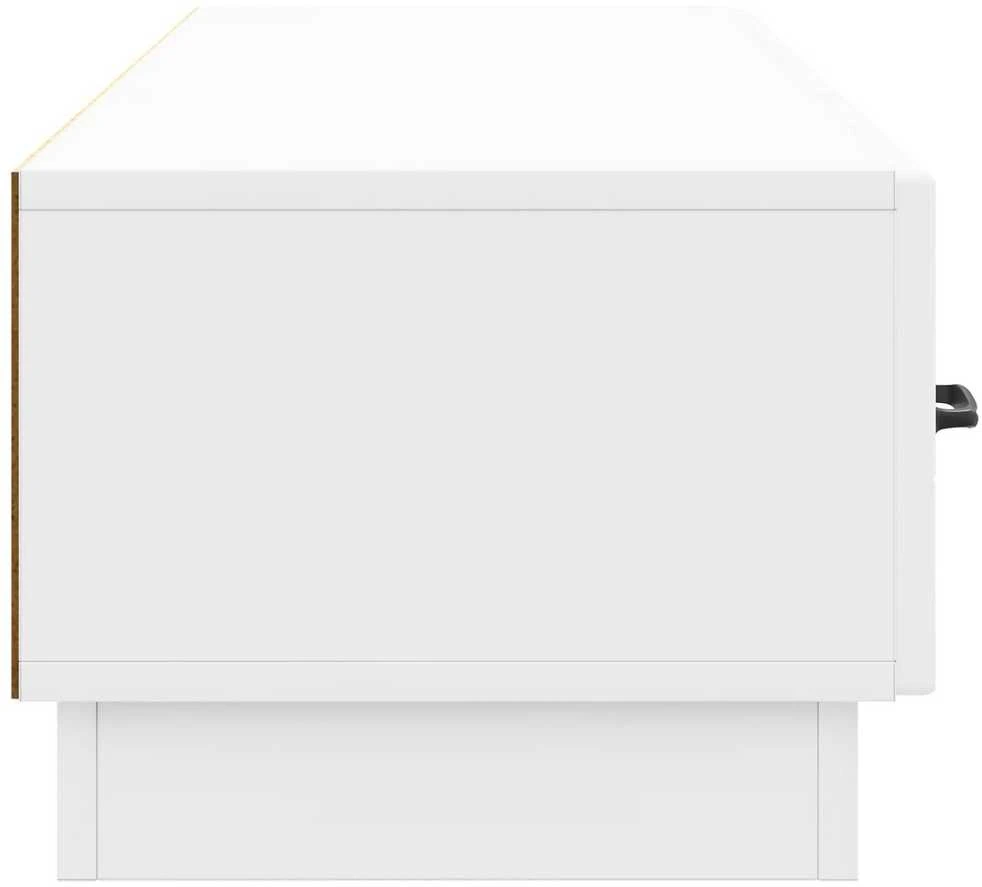 TV staliukas Televizoriaus spintelė Itin blizgi balta 147 x 34,5 x 27 cm