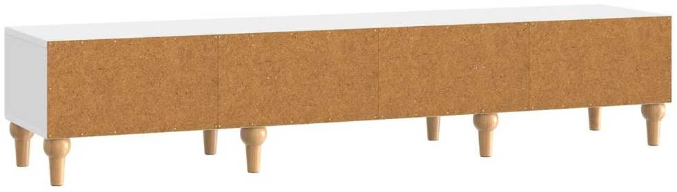 TV staliukas Televizoriaus spintelė Itin blizgi balta 147 x 34,5 x 30 cm