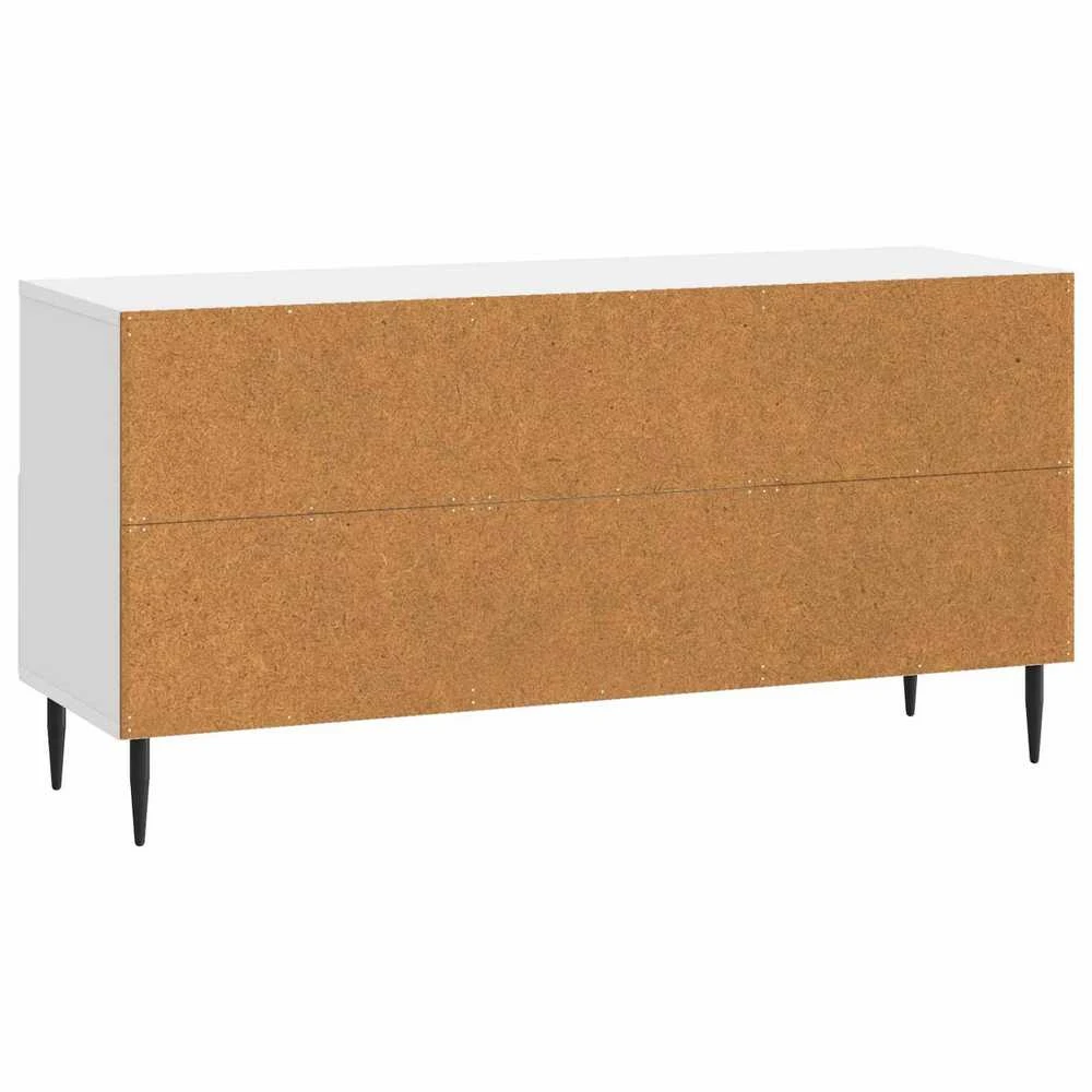 TV staliukas Televizoriaus spintelė Itin blizgi balta 102 x 34,5 x 50 cm