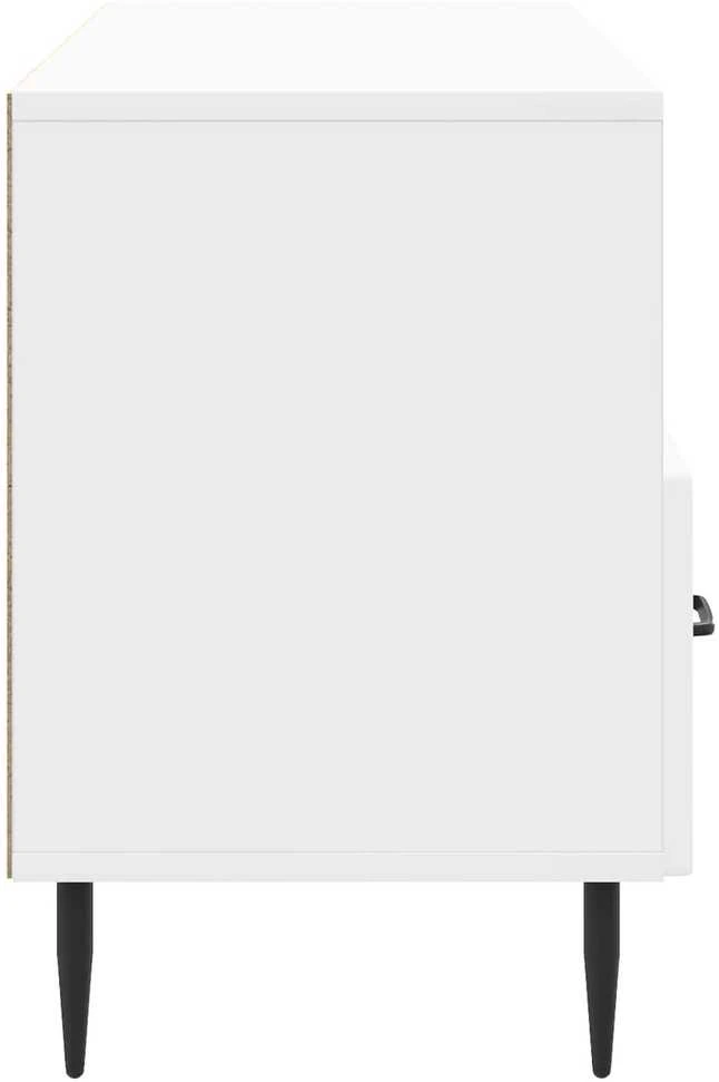 TV staliukas Televizoriaus spintelė Itin blizgi balta 102 x 34,5 x 50 cm