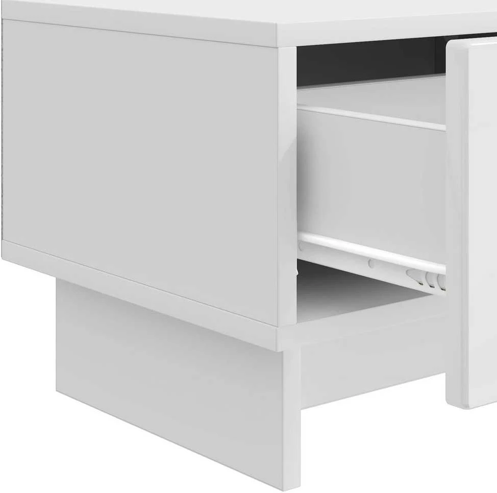 TV staliukas Televizoriaus spintelė 147 x 34,5 x 30 cm Itin blizgi balta