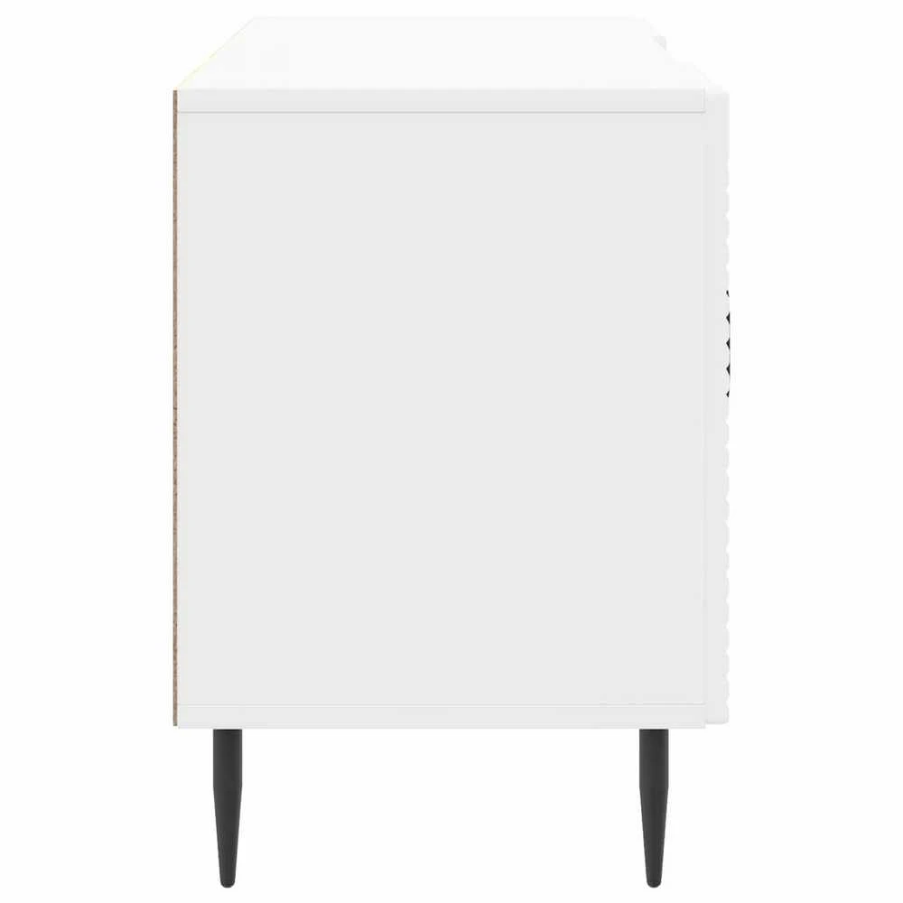 TV staliukas Televizoriaus spintelė Itin blizgi balta 102 x 34,5 x 50 cm